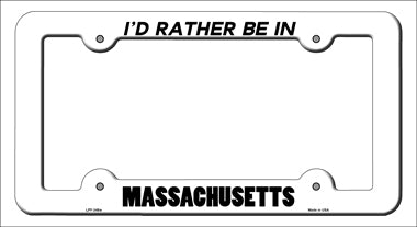 Be In Massachusetts Novelty Metal License Plate Frame LPF-348