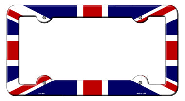 British Flag Novelty Metal License Plate Frame LPF-438