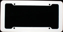 White Plastic License Plate Tag Frame LPF-2000