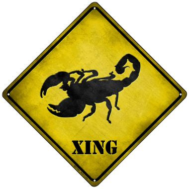 Scorpion Xing Novelty Mini Metal Crossing Sign MCX-020