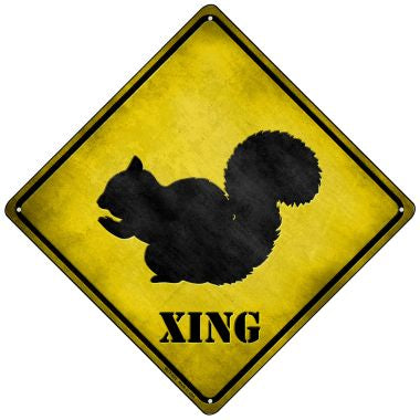 Squirrel Xing Novelty Mini Metal Crossing Sign MCX-025