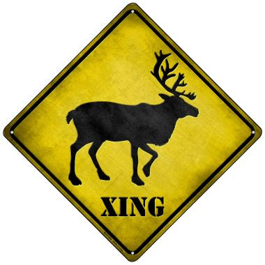 Elk Xing Novelty Mini Metal Crossing Sign MCX-029