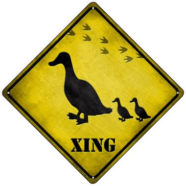 Ducks Xing Novelty Mini Metal Crossing Sign MCX-035