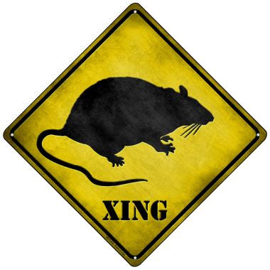 Rat Xing Novelty Mini Metal Crossing Sign MCX-055