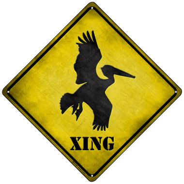 Pelican Xing Novelty Mini Metal Crossing Sign MCX-065