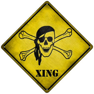 Pirate Xing Novelty Mini Metal Crossing Sign MCX-078