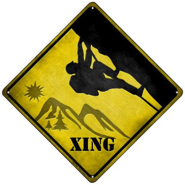 Climbing Xing Novelty Mini Metal Crossing Sign MCX-090