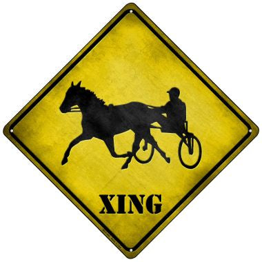 Harness Racing Xing Novelty Mini Metal Crossing Sign MCX-099