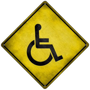 Handicap Novelty Mini Metal Crossing Sign MCX-110
