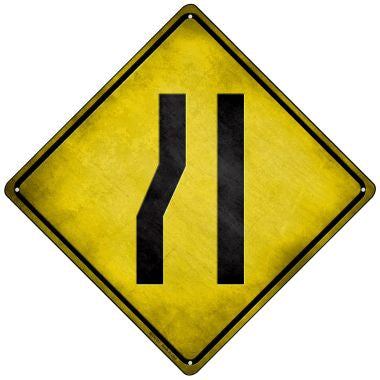 Merge Right Novelty Mini Metal Crossing Sign MCX-117