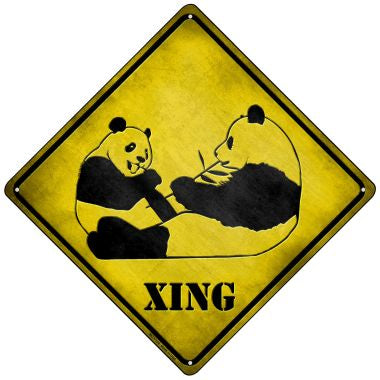 Pandas Xing Novelty Mini Metal Crossing Sign MCX-134