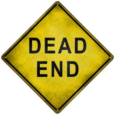 Dead End Novelty Mini Metal Crossing Sign MCX-145