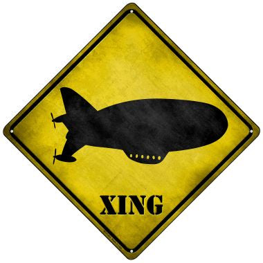 Modern Dirigible Xing Novelty Mini Metal Crossing Sign MCX-201