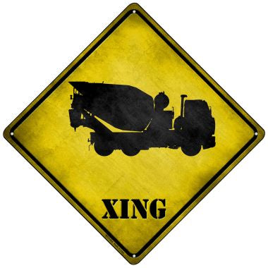 Cement Mixer Xing Novelty Mini Metal Crossing Sign MCX-206