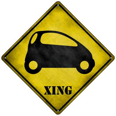 Smart Car Xing Novelty Mini Metal Crossing Sign MCX-216