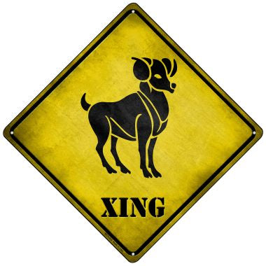 Aries Xing Novelty Mini Metal Crossing Sign MCX-233