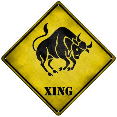 Taurus Xing Novelty Mini Metal Crossing Sign MCX-235
