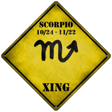Scorpio Xing Novelty Mini Metal Crossing Sign MCX-248