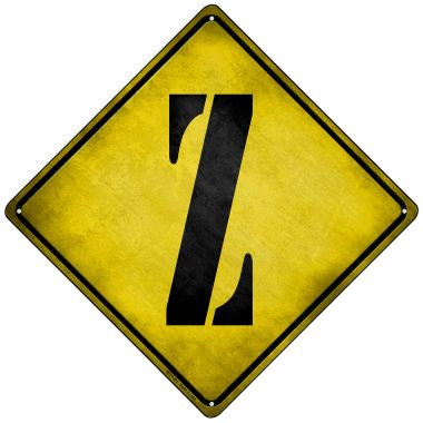 Letter Z Xing Novelty Mini Metal Crossing Sign MCX-291