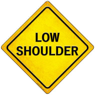 Low Shoulder Novelty Mini Metal Crossing Sign MCX-397