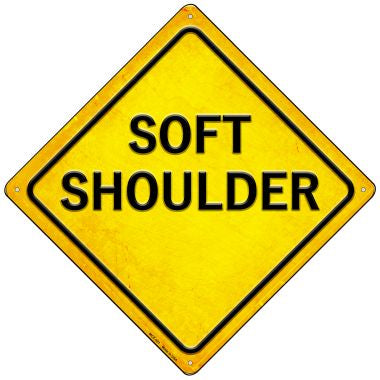 Soft Shoulder Novelty Mini Metal Crossing Sign MCX-421