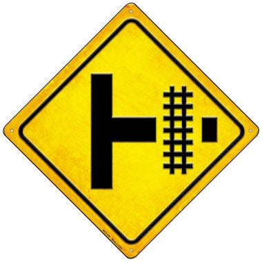 Railroad Crossing Right Novelty Mini Metal Crossing Sign MCX-448
