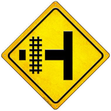 Railroad Crossing Left Novelty Mini Metal Crossing Sign MCX-449