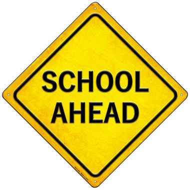 School Ahead Novelty Mini Metal Crossing Sign MCX-465