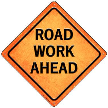 Road Work Ahead Novelty Mini Metal Crossing Sign MCX-490