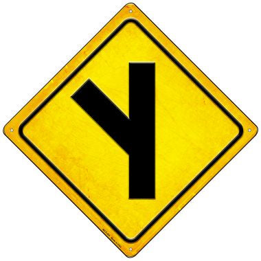 Side Road Left Novelty Mini Metal Crossing Sign MCX-495