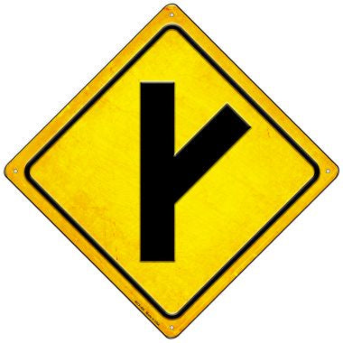 Side Road Right Novelty Mini Metal Crossing Sign MCX-496