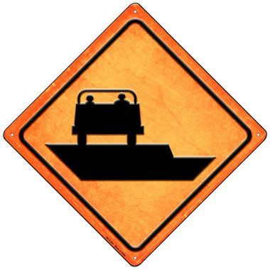 Shoulder Drops Off Novelty Mini Metal Crossing Sign MCX-503