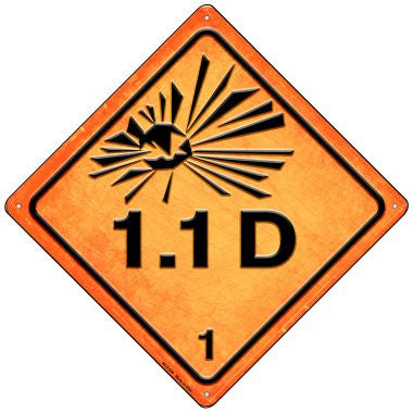 Explosive 1.1D Novelty Mini Metal Crossing Sign MCX-508