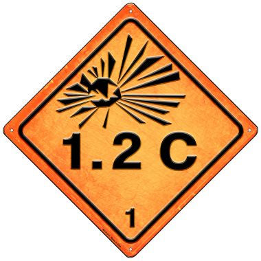 Explosive 1.2C Novelty Mini Metal Crossing Sign MCX-514