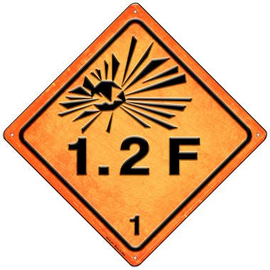 Explosive 1.2F Novelty Mini Metal Crossing Sign MCX-517