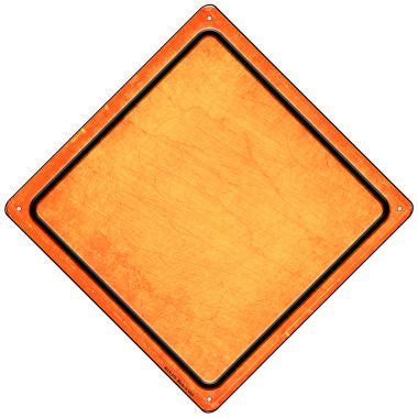 Blank Orange Traffic Novelty Mini Metal Crossing Sign MCX-519