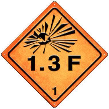 Explosive 1.3F Novelty Mini Metal Crossing Sign MCX-524