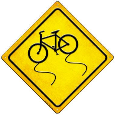 Slippery Bike Novelty Mini Metal Crossing Sign MCX-591