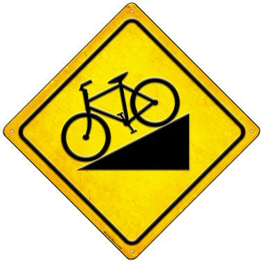 Steep Grade Bike Novelty Mini Metal Crossing Sign MCX-592