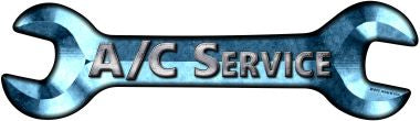 A/C Service Novelty Metal Wrench Sign W-053