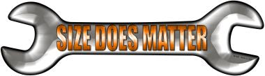 Size Does Matter Novelty Metal Wrench Sign W-081