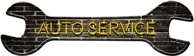 Auto Service Novelty Metal Wrench Sign W-120