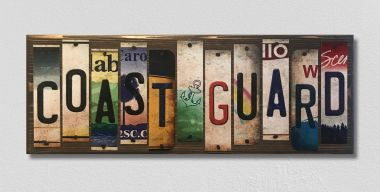 Coast Guard License Plate Tag Strip Novelty Wood Sign WS-013