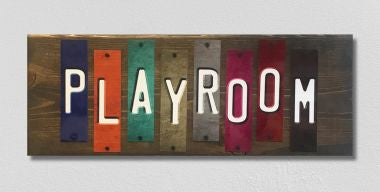 Playroom Fun Strips Novelty Wood Sign WS-053