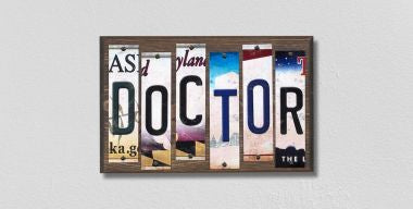 Doctor License Plate Tag Strips Novelty Wood Signs WS-251