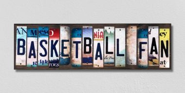 Basketball Fan License Plate Tag Strips Novelty Wood Signs WS-285