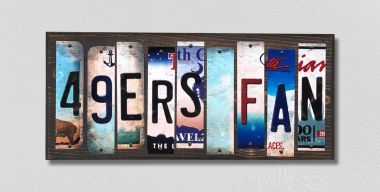 49ers Fan License Plate Tag Strips Novelty Wood Signs WS-333