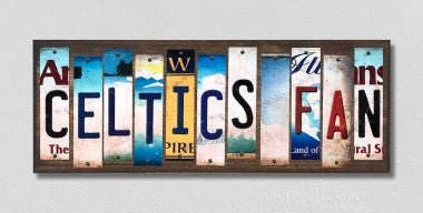 Celtics Fan License Plate Tag Strips Novelty Wood Signs WS-364