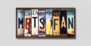 Mets Fan License Plate Tag Strips Novelty Wood Signs WS-393