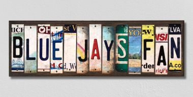 Blue Jays Fan License Plate Tag Strips Novelty Wood Signs WS-394